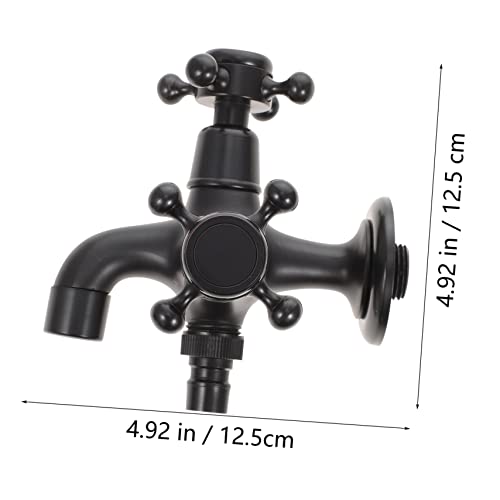 Toyvian Retro-wasserhahn Wasserhahn Wasserhahn Im Freien Waschmaschine Tap Badezimmer -zapfhähne Schwarz Messing von Toyvian