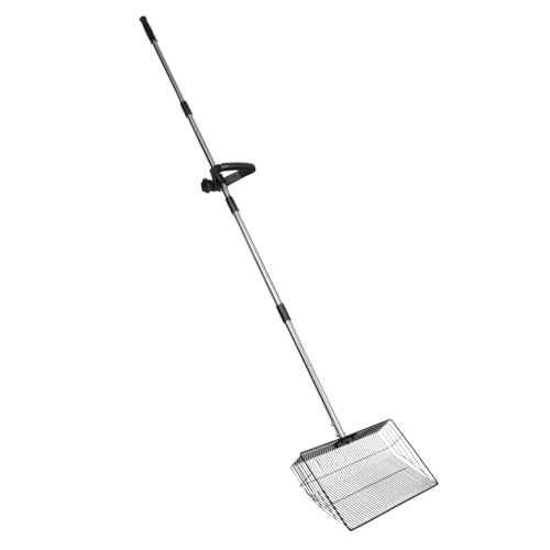 Toyvian Robuster Metall Kotschaufel mit Langem Griff Schwere Hühnerstall Reinigungs Schaufel Vielseitig Einsetzbar für Kleine bis Große Geflügelhaltungen Effiziente Mistentfernung von Toyvian