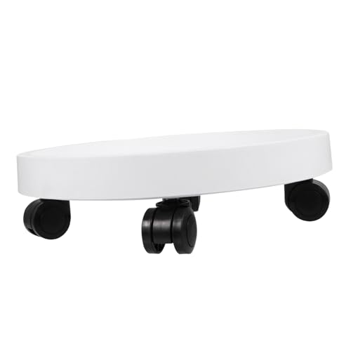 Toyvian Robuster Pflanzenroller mit Praktischer Blumentopf Halter für und Außenbereich Hohe Tragkraft Einfacher Transport von Pflanzen und Bonsai Weiß von Toyvian