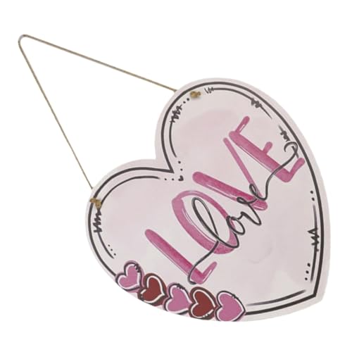 Toyvian Romantisches Valentinstags Herz Wanddekoration Hängendes Deko Schild für Innen und Außen Langlebiges Leichtes Wandornament für Haus und Party von Toyvian