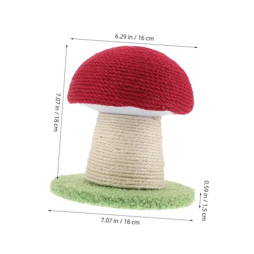Toyvian Rotes Pilz Katzen Kratzbrett aus Robustem Sisal Multifunktionales Indoor Kratzspielzeug Fördert Gesunde Kratzgewohnheiten Dekoratives Katzenzubehör Interaktives Katzen Spielmöbel Toyvian Rotes Pilz Katzen Kratzbrett aus Robustem Sisal Multifunktionales Indoor Kratzspielzeug Fördert Gesunde Kratzgewohnheiten Dekoratives Katzenzubehör Interaktives Katzen Spielmöbel von Toyvian