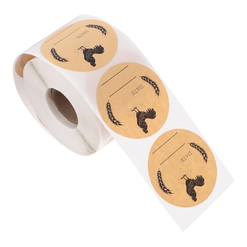 Toyvian Runde Selbstklebende Eierverpackungsetiketten aus Kraftpapier Beschreibbar für Frische Eier und Einmachgläser Praktische Aufkleber zur Klaren Kennzeichnung von Eierkartons von Toyvian