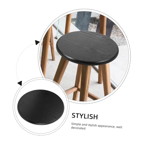 Toyvian Runder Barhocker Sitzplatte aus Massivem Stabile Sitzfläche mit Natürlicher Holzmaserung Kratzfest und Langlebig Einfache Ersatzsitz für Barstühle und Hocker von Toyvian