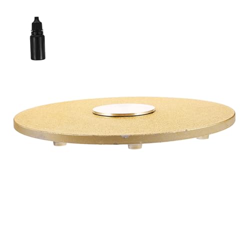Toyvian Runder Drehbarer Esstisch mit Gehärtetem Glas und Schwerlast Aluminium Kugellager Stabile Drehplatte für Haushalts Speisetisch Drehbare Servierplatte mit Elegantem Design von Toyvian