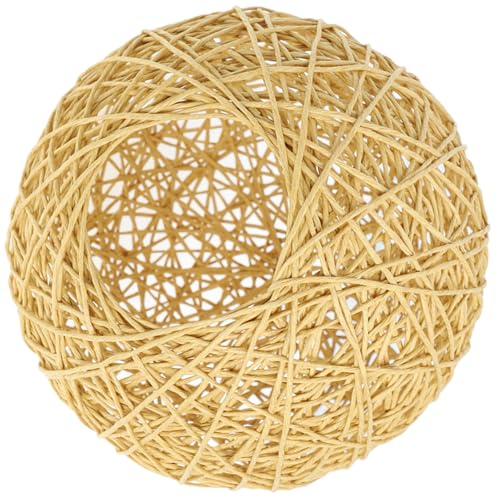 Toyvian Rustikaler gewebter Lampenschirm aus Naturmaterial Dekorative Lampenabdeckung für Hängeleuchten und Tischlampen Einfache Montage Gemütliche Atmosphäre für Wohnzimmer und von Toyvian