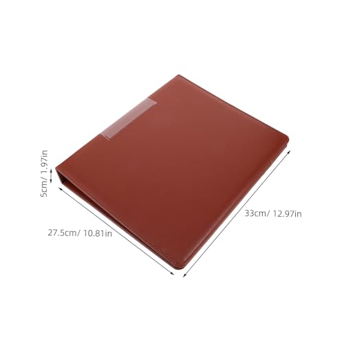 Toyvian Schlankes Notenordner Design Dekorativer Ordner Vintage Notenordner Nachfüllbarer Ordner Notenpapierordner Mit Hüllen Braun von Toyvian