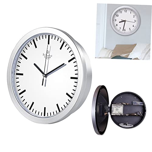 Toyvian Schmucktresor Wanduhr Wertsachen Aufbewahrungsbox Wanduhr Mit Verstecktem Tresor Vintage Wanduhren Tresoruhr Wanduhr Tresorbehälter Silber Altmodisch Bargeld Schmuckbehälter Toyvian Schmucktresor Wanduhr Wertsachen Aufbewahrungsbox Wanduhr Mit Verstecktem Tresor Vintage Wanduhren Tresoruhr Wanduhr Tresorbehälter Silber Altmodisch Bargeld Schmuckbehälter von Toyvian