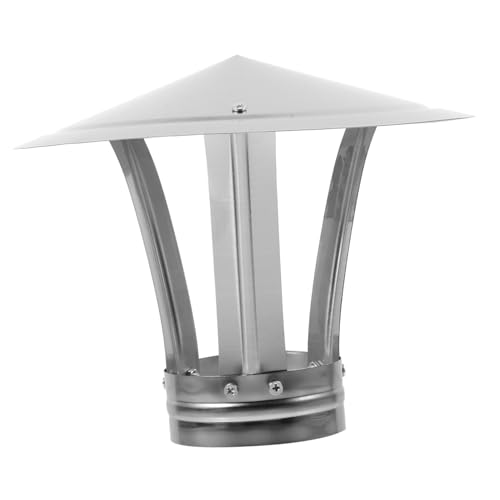 Toyvian Schornstein Regenhaube Rohrdurchmesser Langlebiger Wind und Wasserdichter Kaminabdeckungsschutz Einfache Wetterfeste Dachkappen für Außenkamine von Toyvian