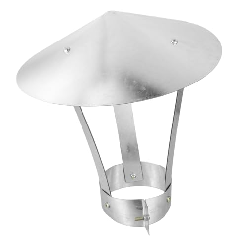 Toyvian Schornsteinhaube aus Verzinktem Wetterfeste Kaminabdeckung mit Regenschutz Winddichte und Langlebige Regenhaube für Schornsteinrohre Einfache und Schutz vor Regen von Toyvian