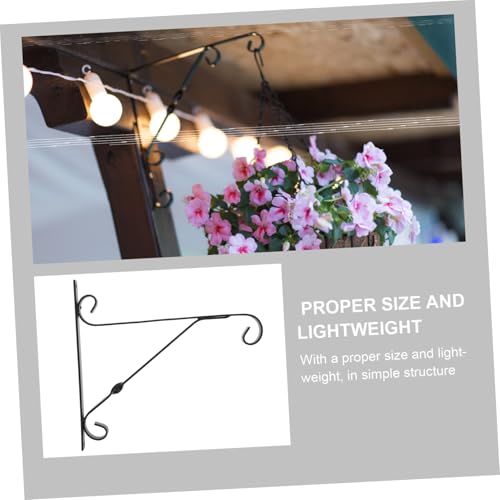 Toyvian Schwarzer Eisen blumenampel wandhaken Robuste Pflanzenhalterung für Balkon Garten Terrasse Einfach zu Montierender Dekorativer Wandhalter für Hängende Blumentöpfe und Pflanzgefäße von Toyvian