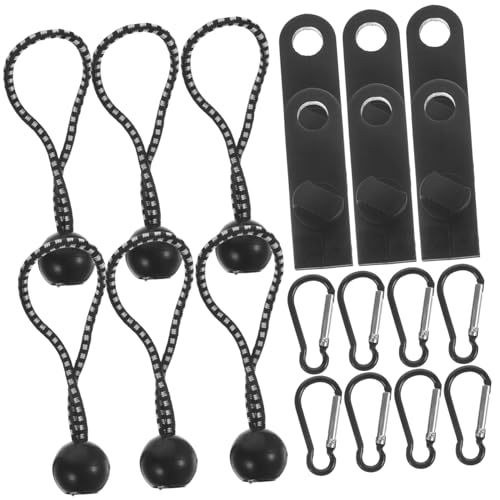 Toyvian Schwere Verstellbare Zeltklammern aus Nylon Teiliges mit Robusten Wiederverwendbaren Planen Clips für Camping Wind und Wetterfeste Zeltsicherung Inklusive Schwarzer Spannseile und von Toyvian