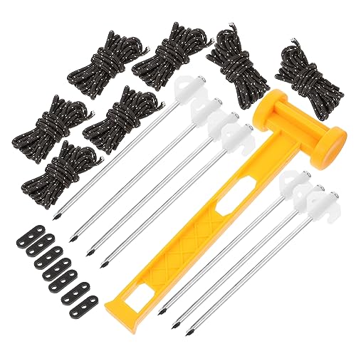 Toyvian Schwerer Zelthering mit Robustem PE Hammer Scharfem Spitzdesign und Windfestem Seilhalter Korrosionsbeständig für Outdoor Camping und Zeltzubehör Einfach zu Schlagen Ziehen Toyvian Schwerer Zelthering mit Robustem PE Hammer Scharfem Spitzdesign und Windfestem Seilhalter Korrosionsbeständig für Outdoor Camping und Zeltzubehör Einfach zu Schlagen Ziehen von Toyvian