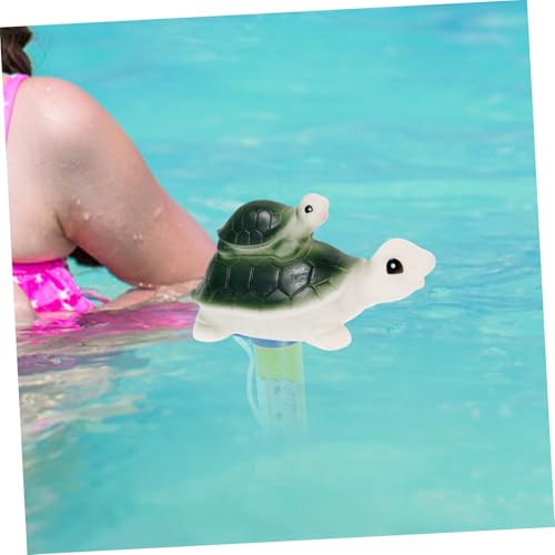 Toyvian Schwimmendes Pool Thermometer Cartoon Schildkröte Wasserthermometer für Schwimmbad Babybad Wassertemperatur Messung Celsius Fahrenheit Genau Sicher von Toyvian