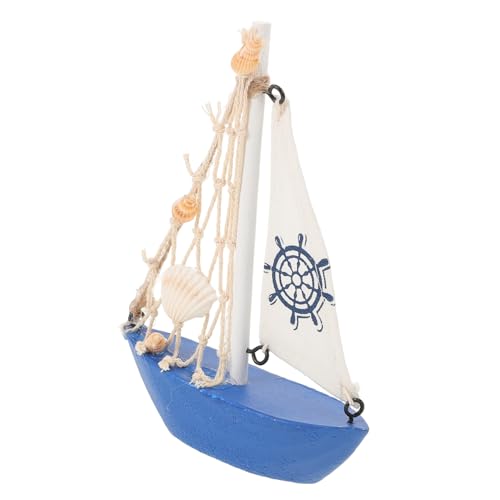 Toyvian Segelboot Modell Aus Holz Kreuzfahrt Dekorationen Küstendekor Nautische Hängedekorationen Nautische Dekorationen Segelboot Für Draußen Party Form Ornamente Holzschiff von Toyvian