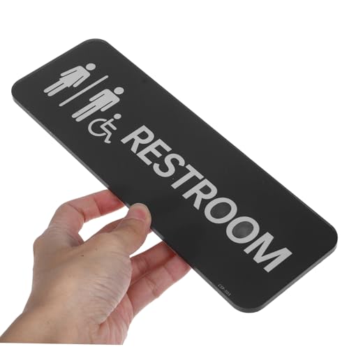 Toyvian Selbstklebendes Toilettenschild aus Robustem Leicht Anzubringen Langlebig Modernes Schwarz weißes Badezimmer wandschild für Tür Wandmontage Klare Wc kennzeichnung für Herren und Toyvian Selbstklebendes Toilettenschild aus Robustem Leicht Anzubringen Langlebig Modernes Schwarz weißes Badezimmer wandschild für Tür Wandmontage Klare Wc kennzeichnung für Herren und von Toyvian