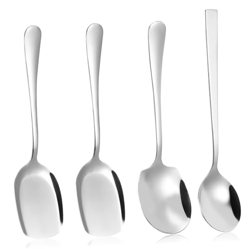 Toyvian Servierlöffel Edelstahl Groß Fassungsvermögen Komfortabler Griff Vielseitig Verwendbar Servierbesteck für Buffet Küche Restaurant von Toyvian