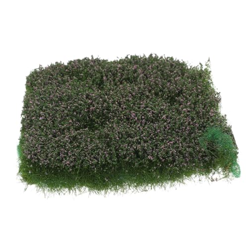 Toyvian Simuliertes Gras Und Blütenstände Für Modelleisenbahn Miniatur Vegetation Gelände Landschaftsrequisiten Kunstrasen Für DIY Projekte Lila von Toyvian
