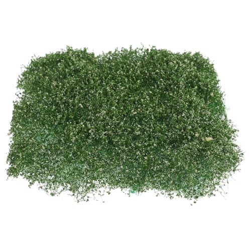 Toyvian Simuliertes Gras Und Blütenstände Für Modelleisenbahn Miniatur Vegetation Gelände Landschaftsrequisiten Kunstrasen Für DIY Projekte Weiß von Toyvian