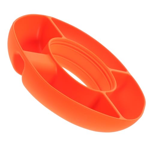 Toyvian Snackplatte Süßigkeiten Snacks Mehrzweck Obstteller Trockenobstteller Trockenobstteller Lebensmittelaufbewahrungsteller Fachteller Lebensmittelgeschirr Snacktablett Orange von Toyvian
