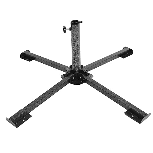 Toyvian Sonnenschirmständer Stand Regenschirm Schirmgewichte Im Freien Strand Basen Reise Groß Basis Schirmhalterung Parasolhalter Patio Dachhalter Eisen Schwarz von Toyvian