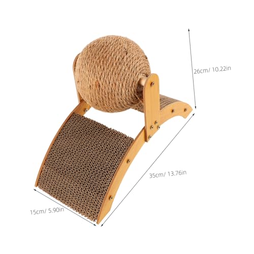 Toyvian Kratzball für Katzen Mittlere Doppelseitig Verschleißfest Freistehendes Katzen Kratzspielzeug mit Stabiler Konstruktion zur Natürlichen Krallenpflege und Möbel Schutz Interaktives Toyvian Kratzball für Katzen Mittlere Doppelseitig Verschleißfest Freistehendes Katzen Kratzspielzeug mit Stabiler Konstruktion zur Natürlichen Krallenpflege und Möbel Schutz Interaktives von Toyvian