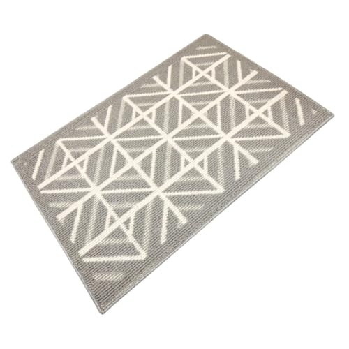 Toyvian Staubentfernungstürpolster Fußmatten Drinnen Für Bad Groß Eingang Saugfähig Abdeckung Teppich Boden Toilettenmatte Flurmatte Light Grey Polypropylenfasern von Toyvian