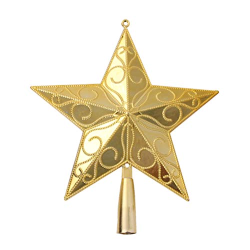 Toyvian Stern Baumspitze Weihnachtsbaum Topper für Weihnachts Baumschmuck 20cm (Golden) von Toyvian