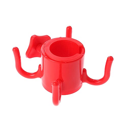 Toyvian Strandschirm Haken Kunststoff Hängender Regenschirm Halter Windfest Tragbar Für Handtücher Hüte Taschen Strand Camping Ausflug Rot von Toyvian
