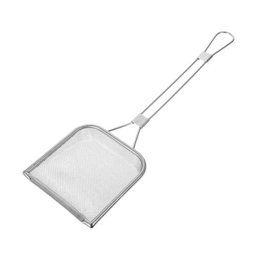 Toyvian Suppenölfilterlöffel Aus Edelstahl Flache Metallschaufel Zum Servieren Von Kartoffeln Pommes-frites-löffel Mit Sieb Für Hot Pot Kleine Edelstahlschaufel Als Ölsieb von Toyvian