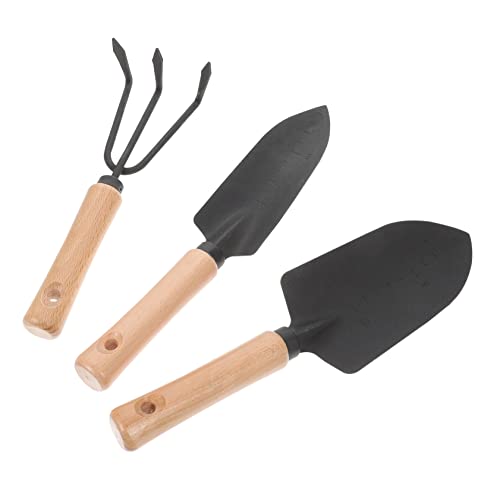 Toyvian Teiliges Gartengeräte mit Holzgriff Robustem Kohlenstoffstahl Schaufel und Rechenwerkzeug Leicht Rostfrei Vielseitig für Gartenpflege und Unkrautentfernung Geeignet von Toyvian