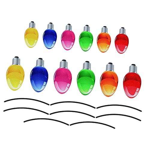 Toyvian Teiliges Weihnachts Auto Magnet Set mit Reflektierenden Glühbirnen und Draht Starke Magnetische Fahrzeug und Kühlschrankdekoration für Festliche Weihnachtsstimmung von Toyvian