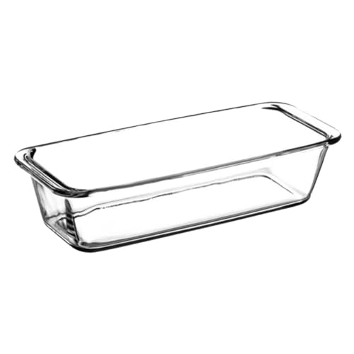 Toyvian Temperiertes Glas Backform Rechteckig mit Doppelgriffen Mikrowellengeeignet Kratzfest Vielseitig für Salate Desserts und Aufläufe Langlebig und Spülmaschinenfest von Toyvian