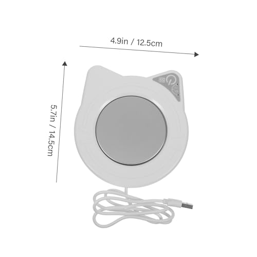 Toyvian Thermostat Becheruntersetzer USB Ladefunktion Intelligenter Heiz untersetzer für Kaffee Tee Milch Weiß Automatischer Temperaturerhalt für Heiße Getränke Am Schreibtisch von Toyvian