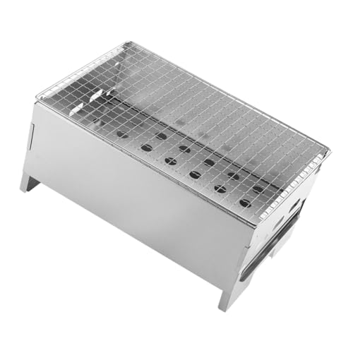 Toyvian Tragbarer Campinggrill aus Robustem Klappbarer Outdoor Holzkohlegrill mit Abnehmbaren Beinen Kompakter Tischgrill für Einfache Reinigung und Flexibles Barbecue Unterwegs von Toyvian