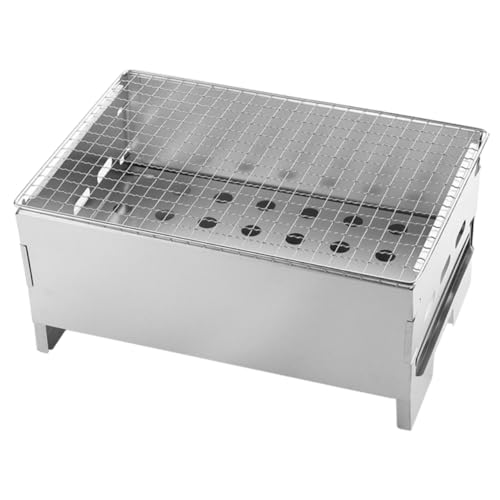 Toyvian Tragbarer Campinggrill aus Robustem Kompakter Holzkohlegrill für Outdoor Bbq Klein und Widerstandsfähig für Picknick Camping und Grillpartys Unterwegs von Toyvian