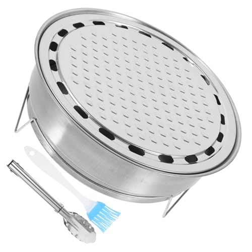 Toyvian Tragbarer Edelstahl Barbecue Grill mit Abnehmbaren Beinen Kompakter Outdoor Holzkohlegrill für Camping Picknick und Garten Vielseitig Einsetzbar Einfach zu Reinigen und von Toyvian