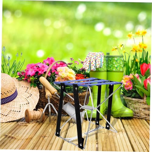 Toyvian Tragbarer Faltbarer Campinghocker aus Robustem Metallgestell Kompakt Klappbarer Outdoor Stuhl für Angeln Reisen Sportveranstaltungen Garten Leichter Stabiler Kleinhocker von Toyvian