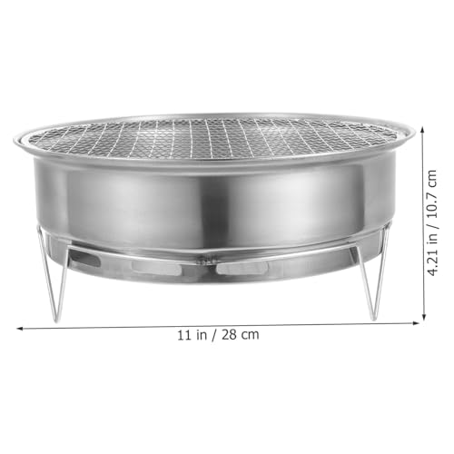 Toyvian Tragbarer Holzkohlegrill mit Gutem Luftzirkulationsdesign Kleiner Bbq Grillrost für Outdoor Camping Picknick und Rostfrei Einfach zu Bedienen und Leicht zu Transportieren Toyvian Tragbarer Holzkohlegrill mit Gutem Luftzirkulationsdesign Kleiner Bbq Grillrost für Outdoor Camping Picknick und Rostfrei Einfach zu Bedienen und Leicht zu Transportieren von Toyvian