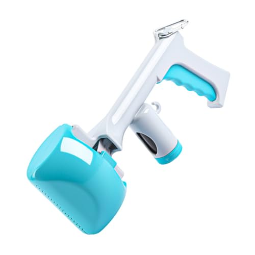 Toyvian Tragbarer Hundekotgreifer mit Extra Langem Griff Einhändige Bedienung Schnelles und Hygienisches Aufnehmen von Hunde und Katzenkot Leichter Outdoor Pooper Scooper Blau Klein von Toyvian