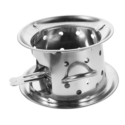 Toyvian Tragbarer Outdoor Kocher Lagerfeuerkocher Mess Outdoor Mini Kocher Camper Alkohol Leichter Kochherd Ständer Wanderkocher Zusammenklappbar Camping Kompakt Klein von Toyvian