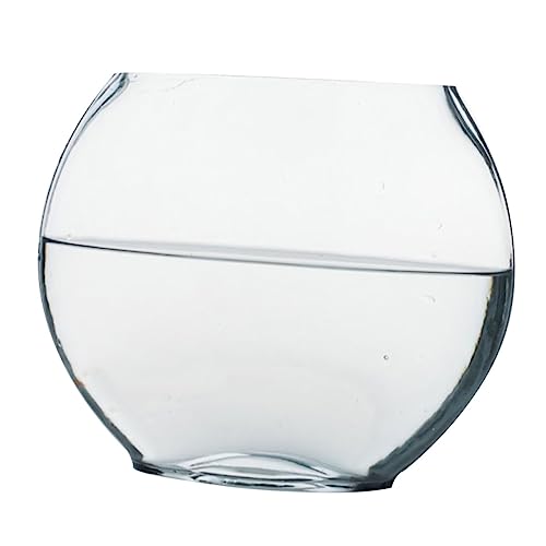 Toyvian Transparenter Fischtank Oval Langlebiges Aquarium für Betta Fische Dekorativer Tisch Wassertank Stilvolles Wohn und Bürodekor Vielseitig als Mini Aquarium und Blumenübertopf von Toyvian