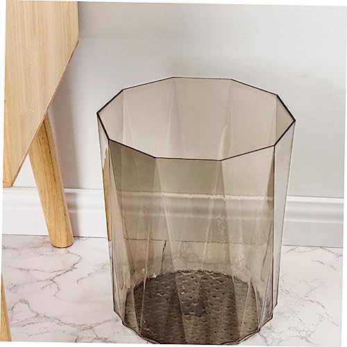 Toyvian Transparenter Kleiner Robuster Pet mülleimer mit Großer Kapazität Druck Stoßfest Dekorativer Wasserdichter Desktop abfalleimer für Büro Schlafzimmer Wohnzimmer von Toyvian