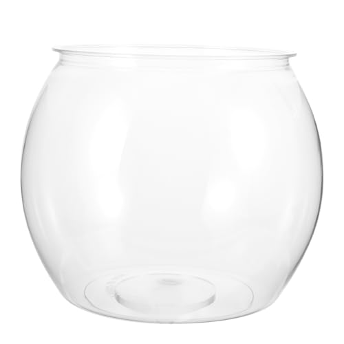Toyvian Transparentes Fischglas Kompakter Desktop Aquariumbehälter für Goldfische und Schildkröten Dekorative Aquarien für Büro und Zuhause Hochtransparente Langlebige Fischschale von Toyvian