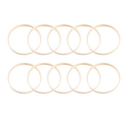 Toyvian Traumfänger Ringe Bambus Makramee Ring 10 cm 12 Stück Rund Bambusringe DIY Basteln Weihnachten Kranz Machen Material Hochzeit Party Festival Dekoration Traumfänger Basteln Zubehör von Toyvian