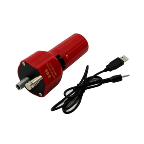 Toyvian USB Grillmotor für Ofen mit USB Anschluss Klein und Handlich Energiesparend Geräuscharm Hitzebeständig Geeignet für Grillspieß und Outdoor Barbecue Rot Schwarz von Toyvian