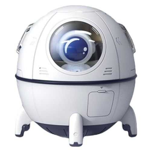 Toyvian USB Raumbefeuchter Spaceship Design mit Großem Sprühvolumen H Bunter Nachtlicht Kleiner Luftbefeuchter für Schlafzimmer Tragbarer USB Luftbefeuchter als Geschenk von Toyvian