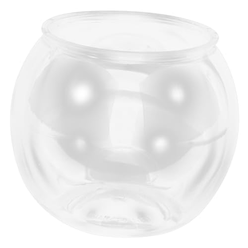 Toyvian Unzerbrechlicher Transparenter Runder Fischglas Mittlere Vielseitiges Desktop Aquarium für Büro Dekoratives Pflanzgefäß und Stilvolle Wohnraumgestaltung von Toyvian