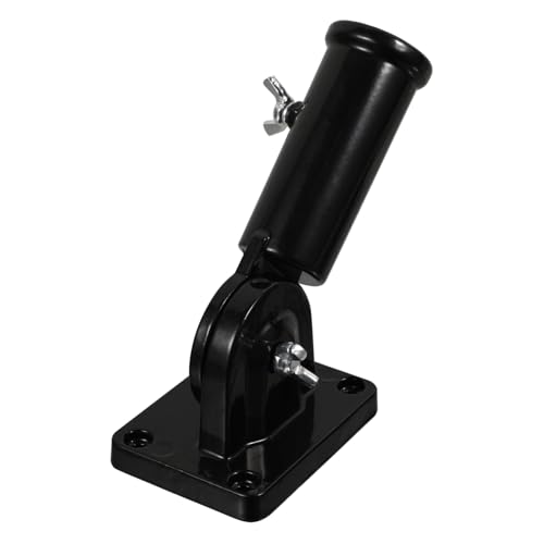 Toyvian Verstellbare Aluminium Fahnenmasthalterung Wandmontage Robust Schwarz für Nationale Gartenflaggen Windsock Einstellbarer Winkel Wetterfest Einfach zu Befestigen von Toyvian