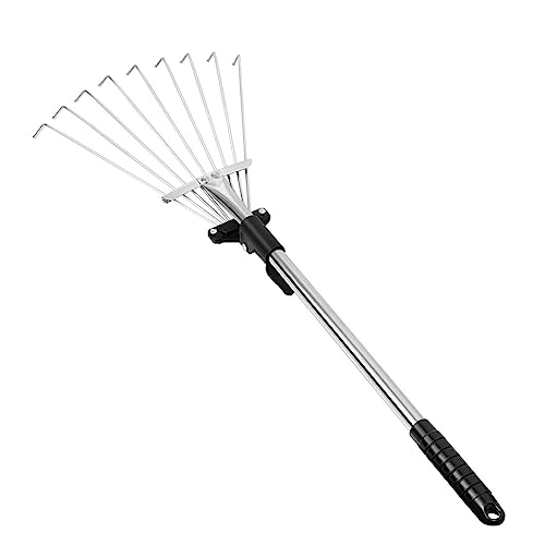 Toyvian Verstellbarer Gartenrechen mit Aluminiumkopf und Rutschfestem Kunststoffgriff Langlebiger Laubbesen Robustes Laubrechen Werkzeug für Garten und Landwirtschaft Toyvian Verstellbarer Gartenrechen mit Aluminiumkopf und Rutschfestem Kunststoffgriff Langlebiger Laubbesen Robustes Laubrechen Werkzeug für Garten und Landwirtschaft von Toyvian