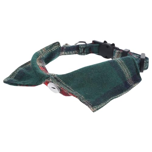 Toyvian Verstellbares Katzenhalsband mit Glocke Hautfreundlich Kariertes Weihnachtsdesign Süßer Plaid Kragen für Mädchenkatzen Bequemes Langlebiges Haustieraccessoire von Toyvian
